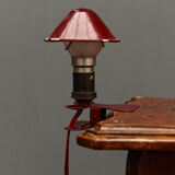 Red mushroom vintage clamp lamp