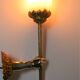 Pair of vintage patinated golden metal hand sconces