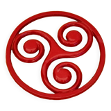 Triskelion cast iron trivet