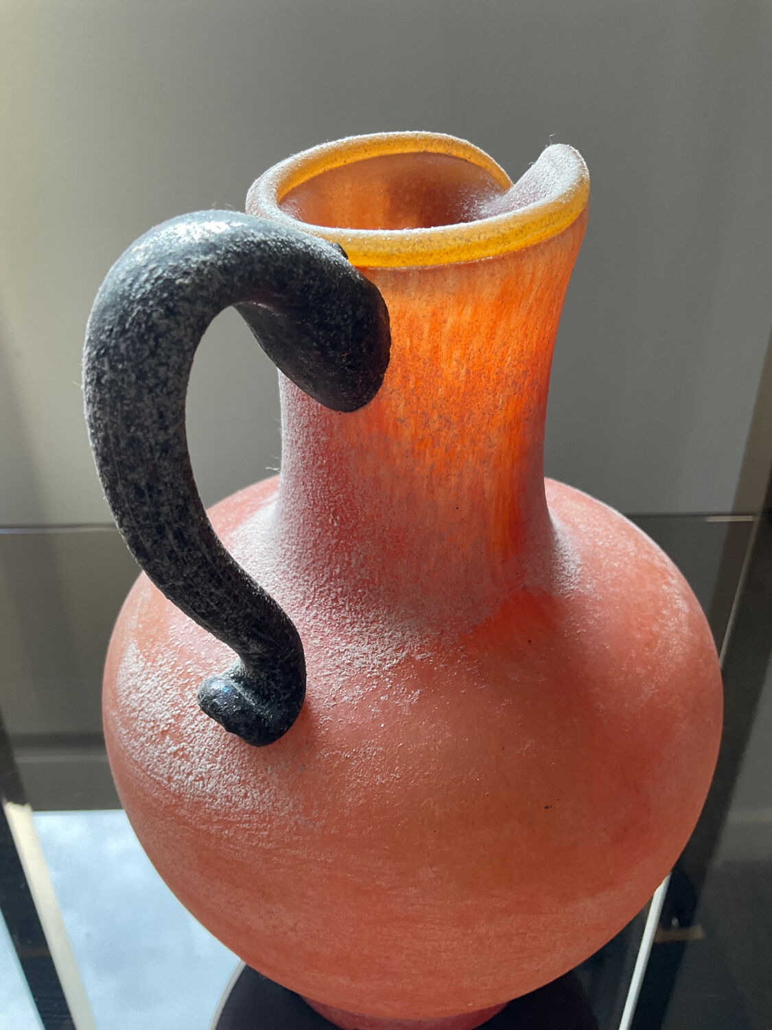 Vintage Scavo jug vase in Murano glass