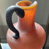 Vintage Scavo jug vase in Murano glass