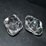 Bayel modernist design crystal salt cellars - vintage salt cellars