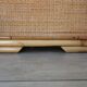 Chest of drawers with 5 wicker and bamboo drawers, 70s/80s.