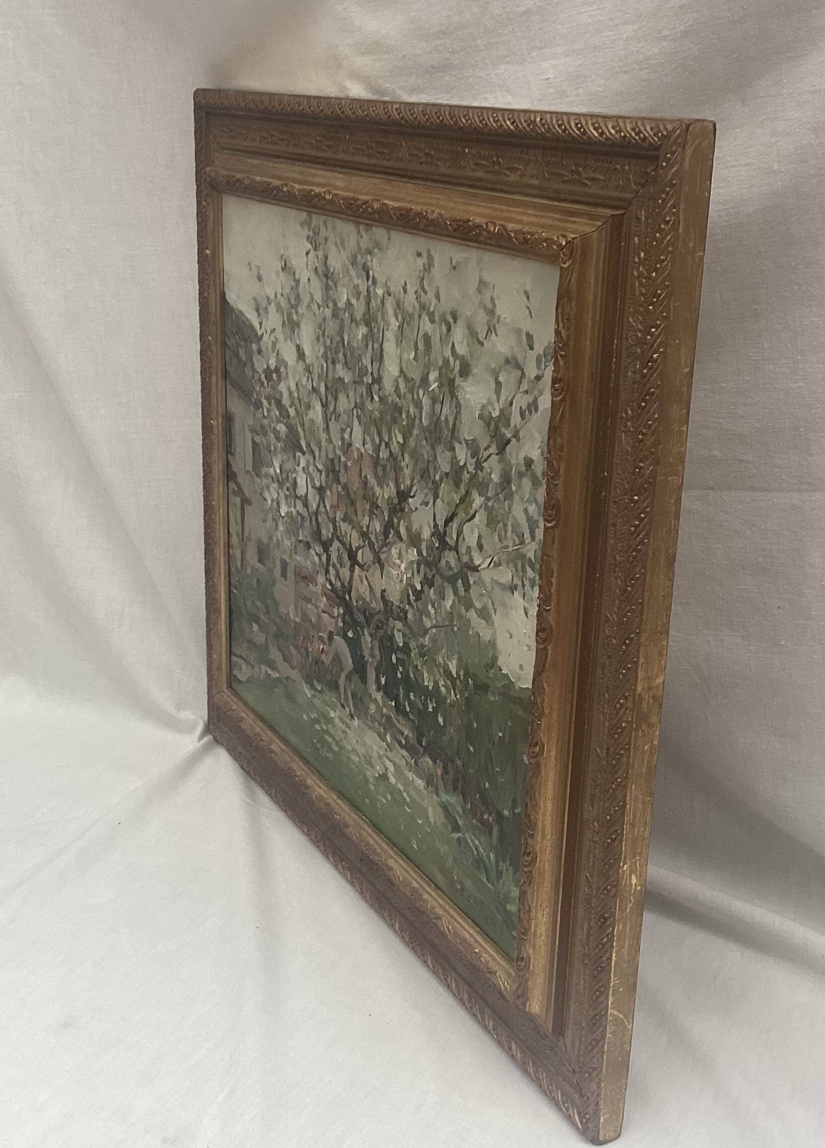 Painting signed Oil on canvas dimension: height -50 cm- width -56 cm-