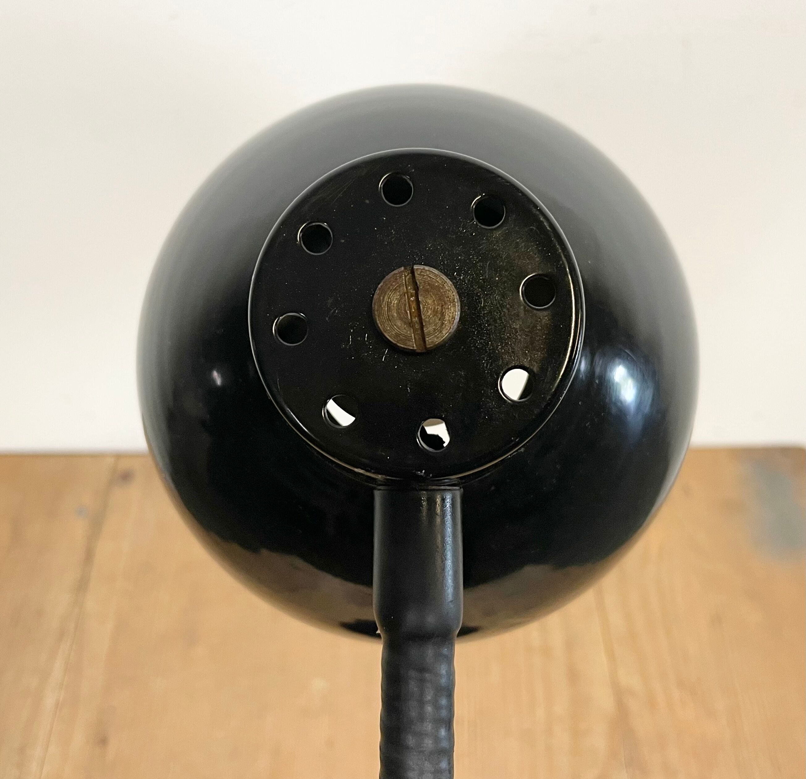 Black Industrial Gooseneck Table Lamp, 1960s