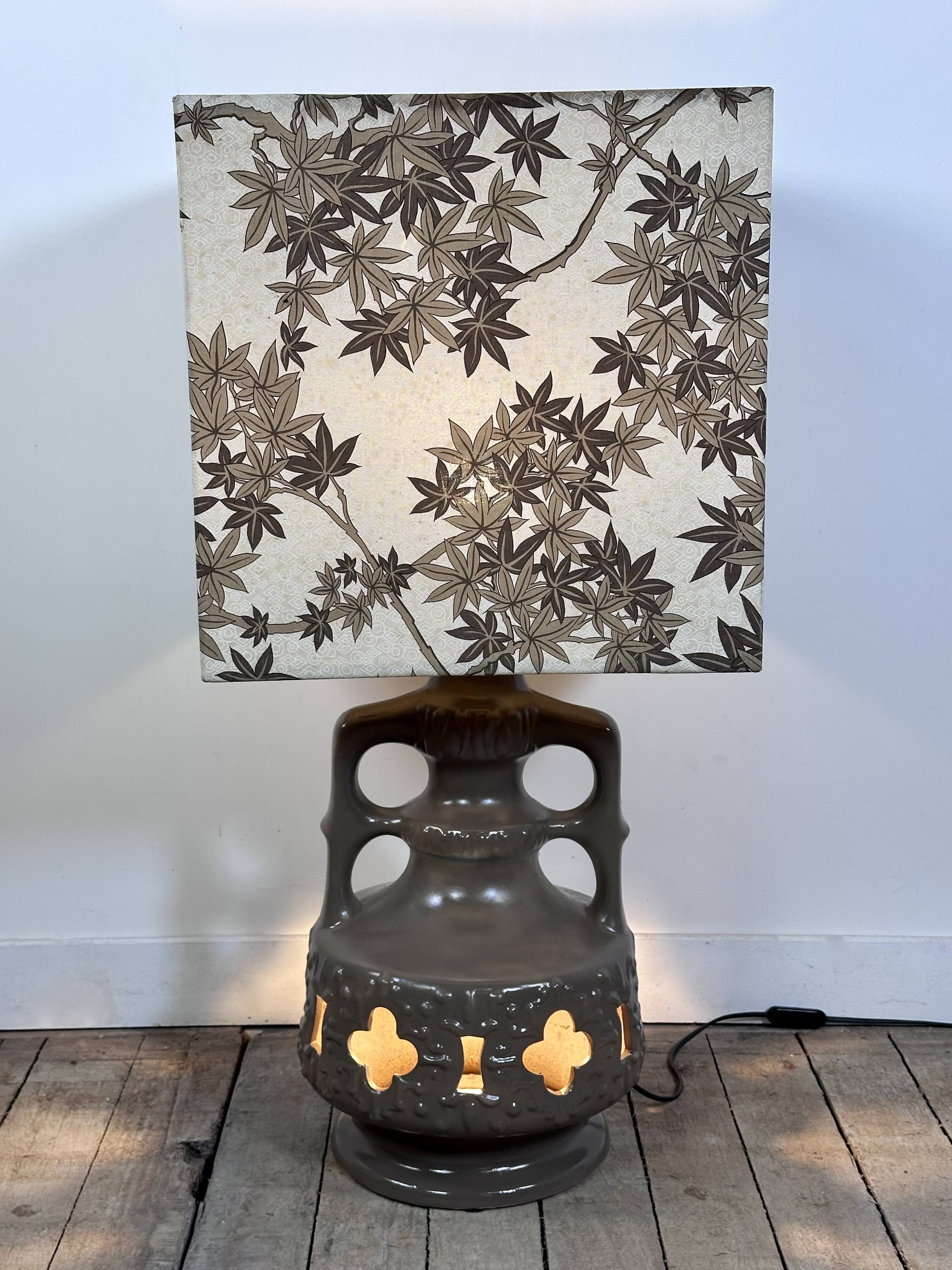 Vintage 1960s ceramic lamp by Frank Keramik