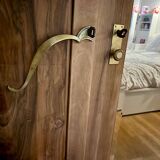 Vintage Art Deco wardrobe in raw wood