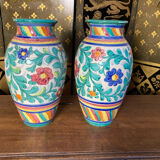 Pair of colorful vases