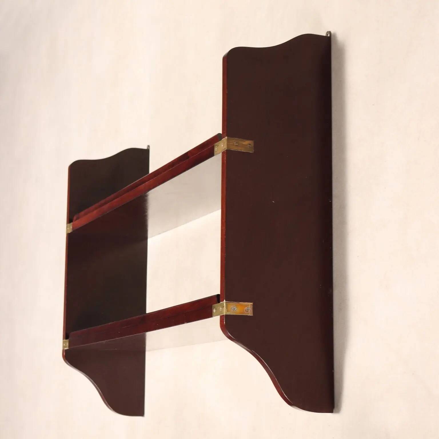 Antique marine-style shelves in mahogany veneer, Italy, 20th century.