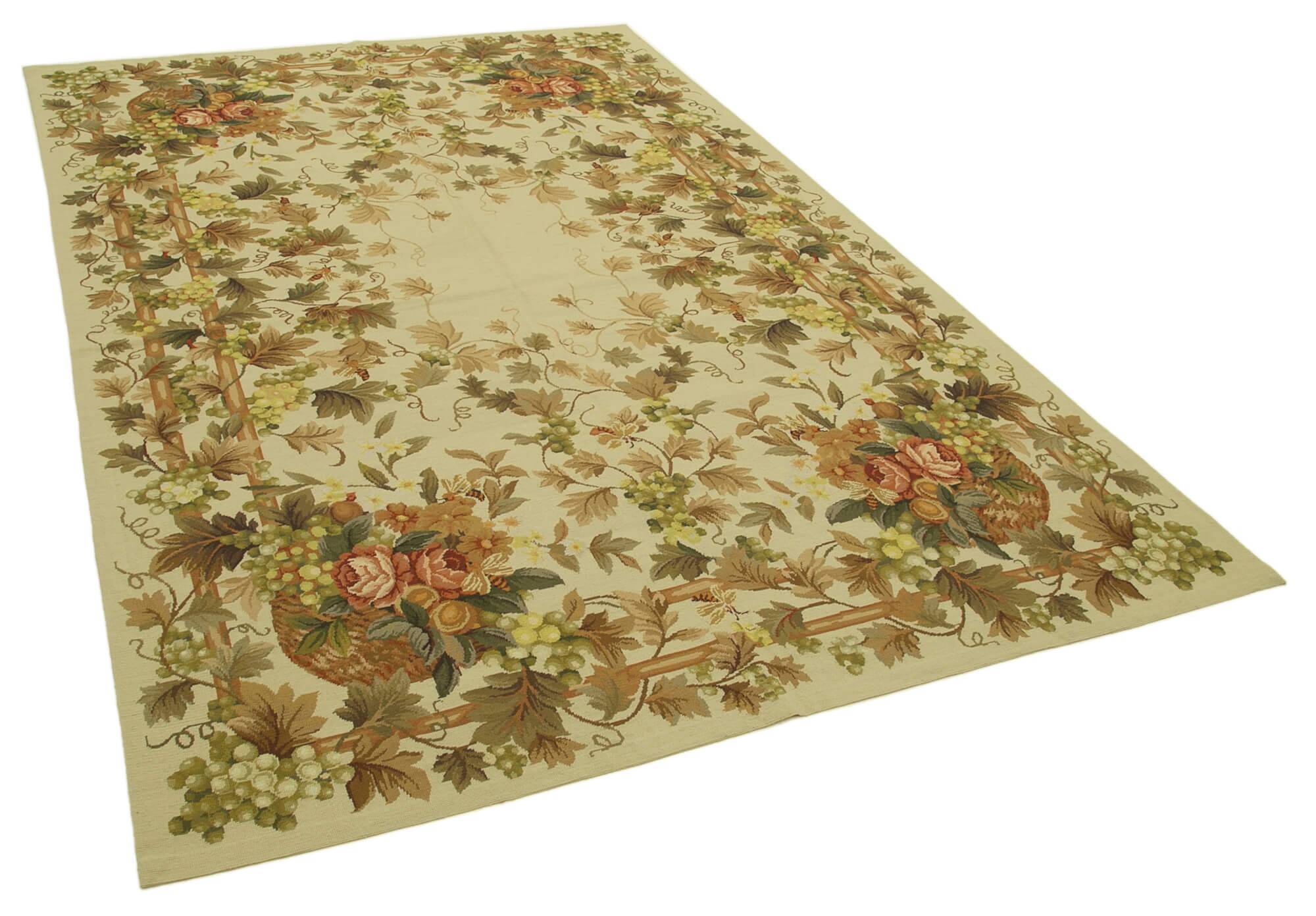 Handmade Vintage Flatweave Needlepoint Kilim 182 cm x 280 cm