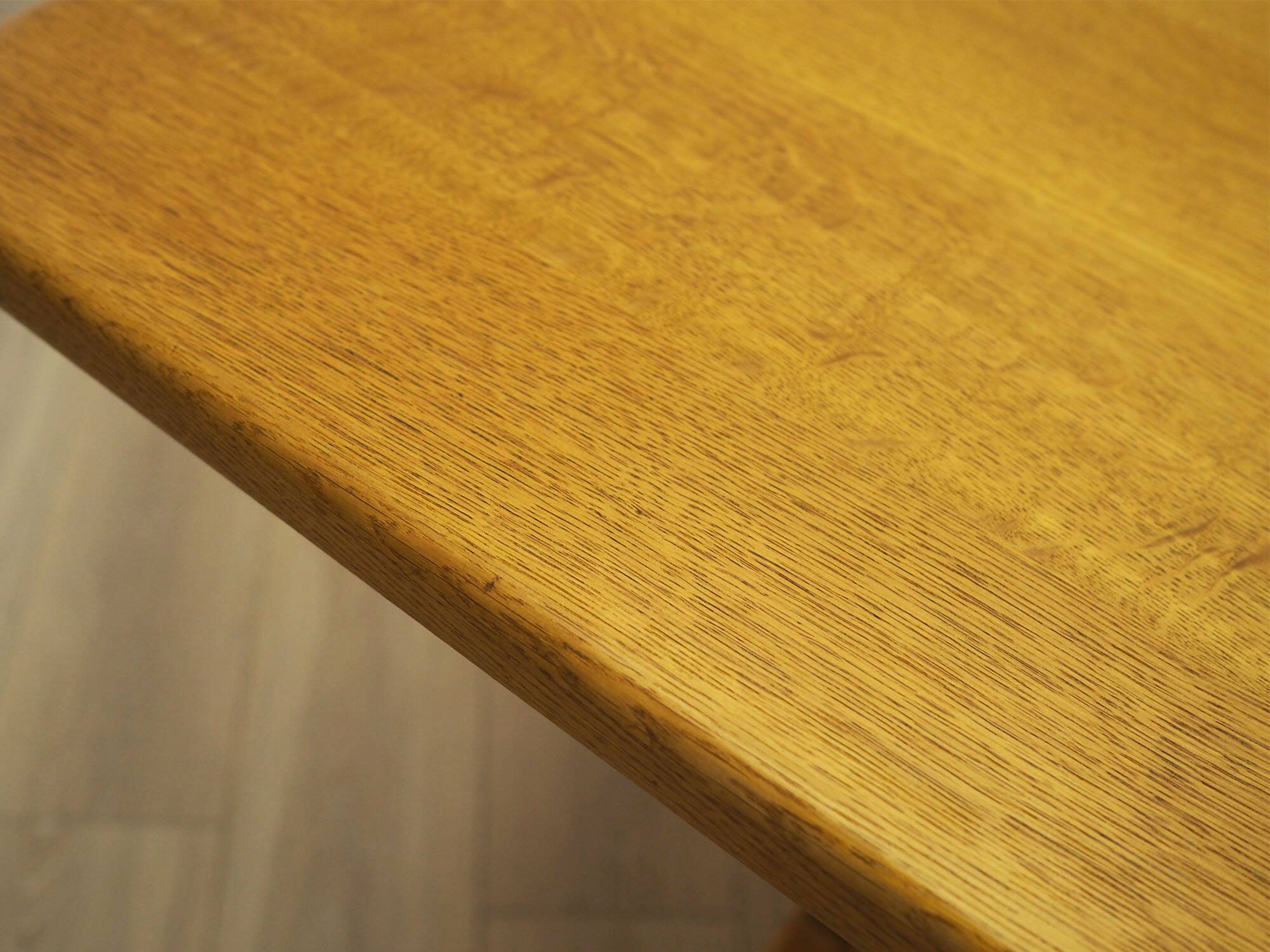 Solid oak dining table, Danish design, 1960s