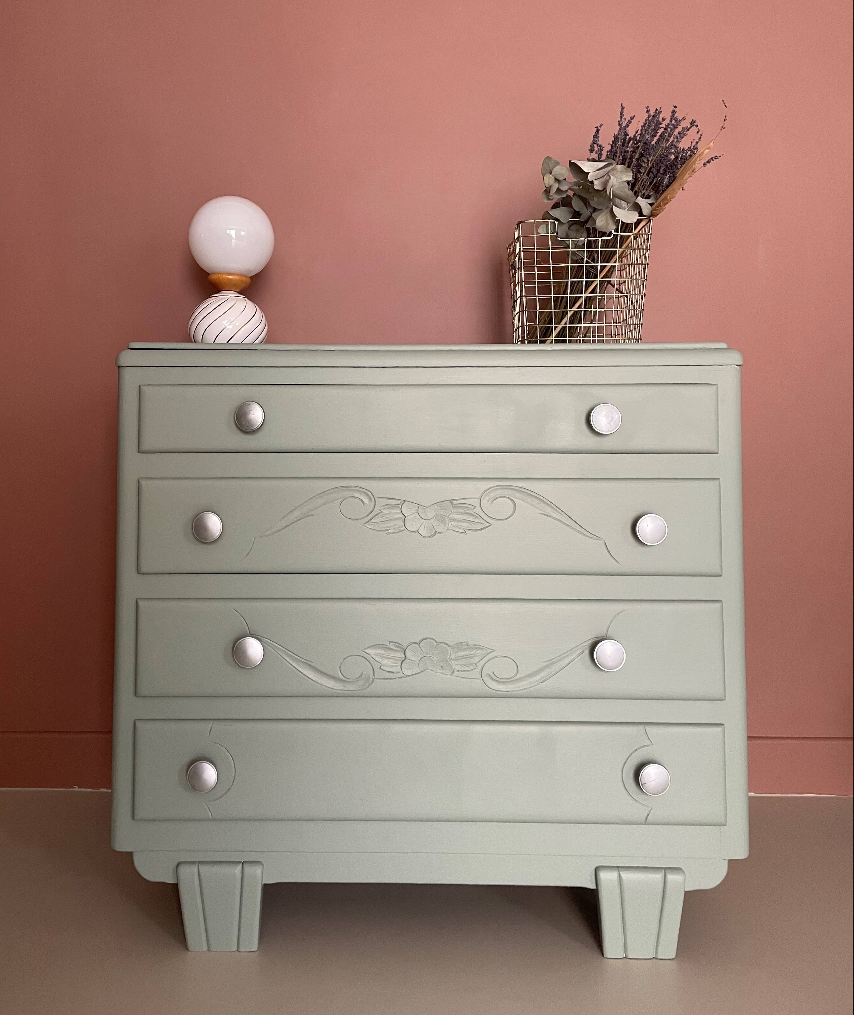 Commode Art déco revisité - vert tendre