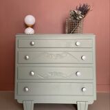 Commode Art déco revisité - vert tendre