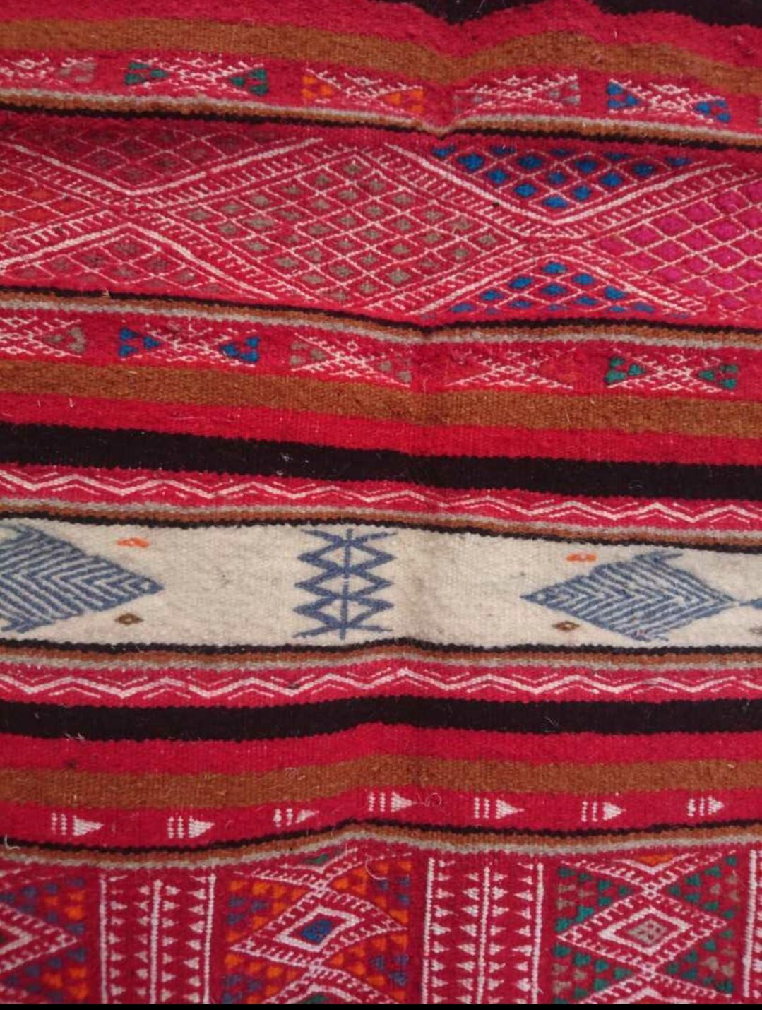 Kilim multicolore en laine 85x155cm