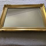 Vintage rectangular mirror in gilded wood h49 xl35