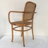 Bentwood and cane armchair