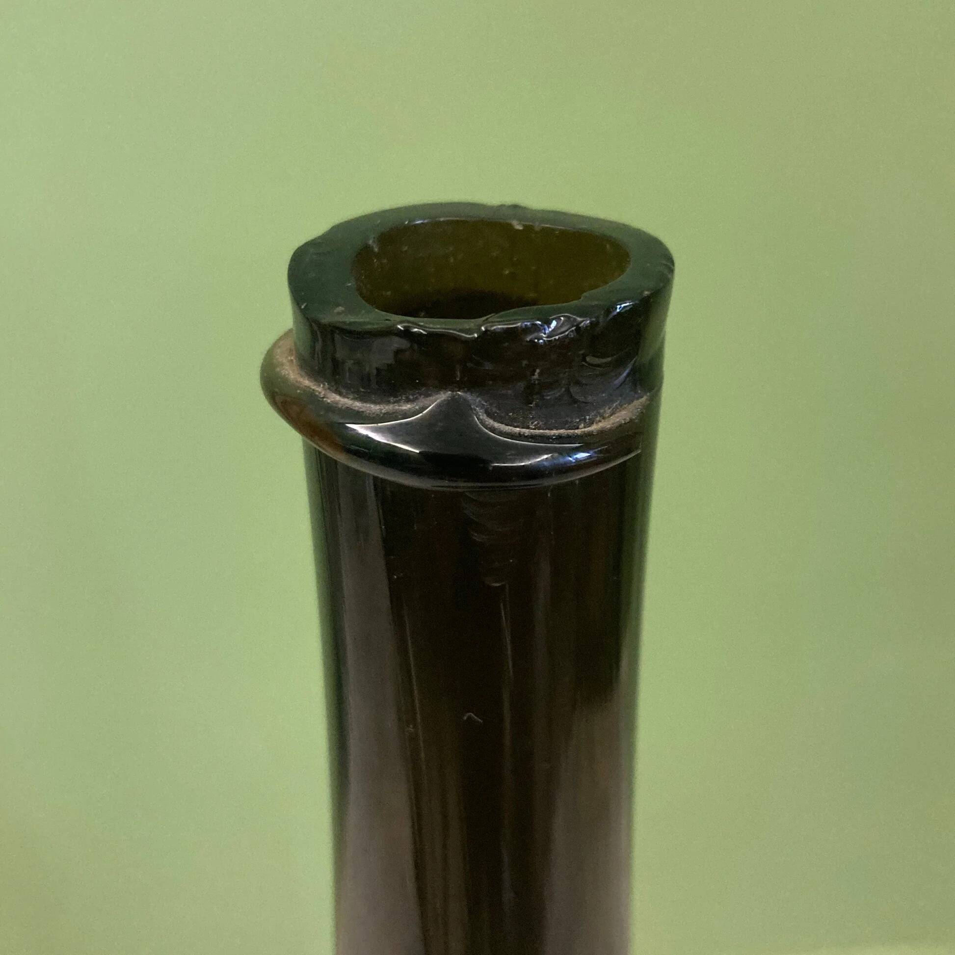 18th-century antique blown glass bottle