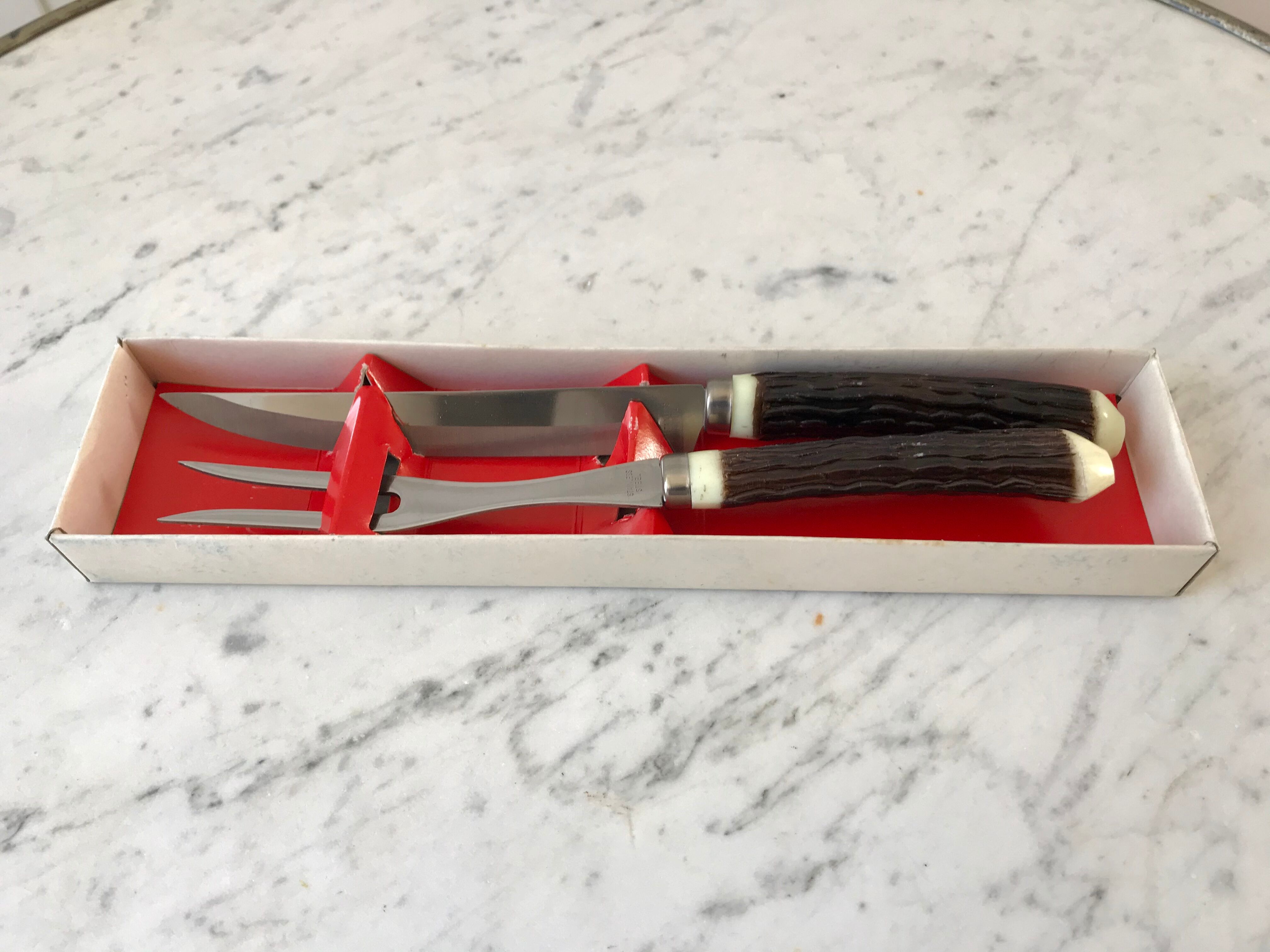 Duo of meat cutlery 70s