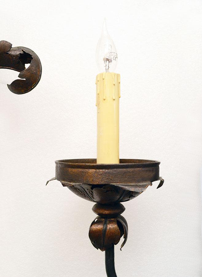 Apply wall floral vintage iron Italy, 1940