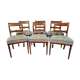 Series of 6 Napoleon III period chairs in mahogany and lemon fillets