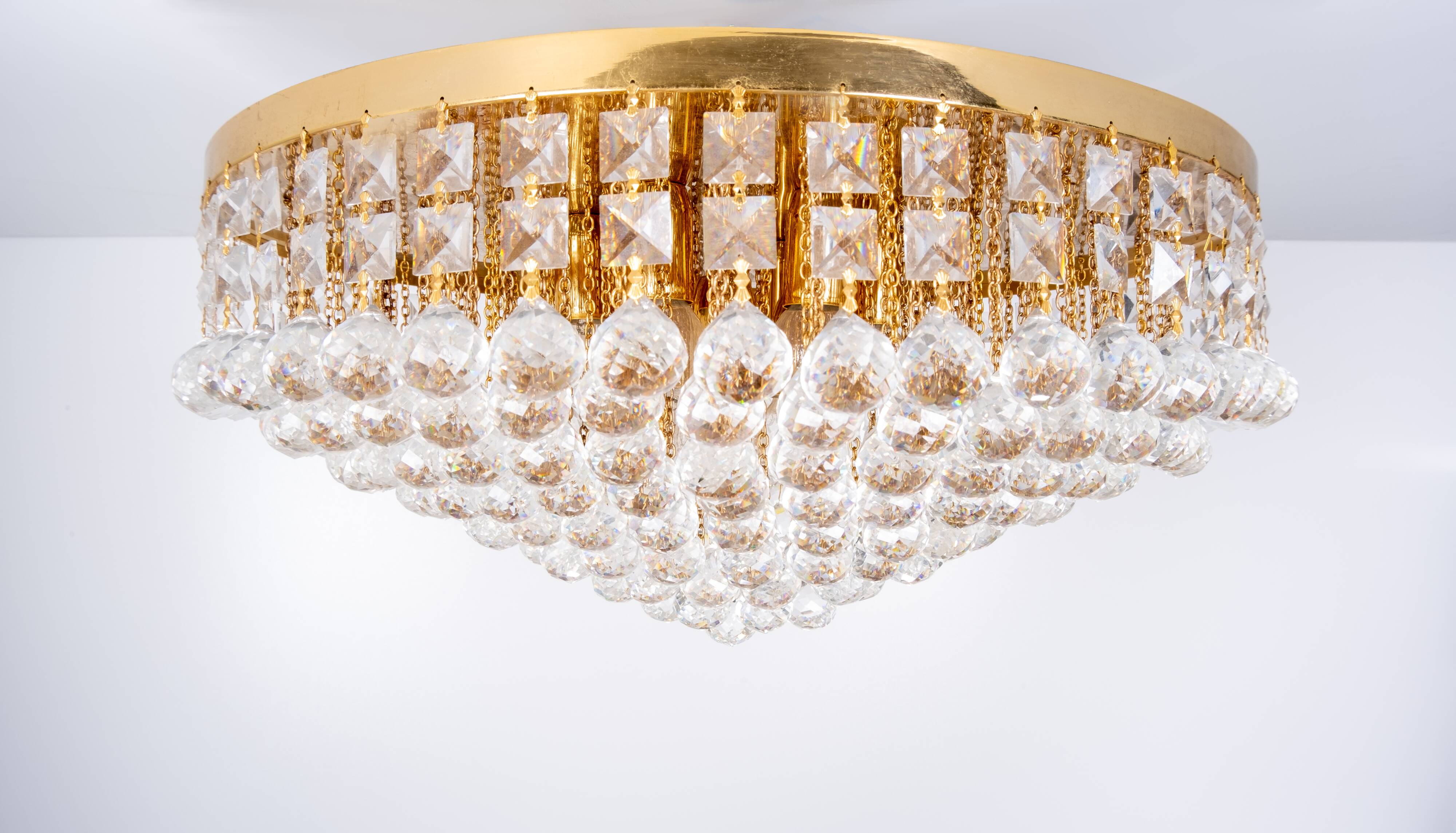 Swarovski chrystal ball chandelier, 1970s