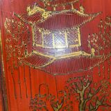 Vintage red lacquer sideboard, China