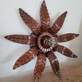 Old wooden wall light