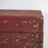 Antique chest with red and green patina (c.1920) #75