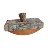 Blotter stamp in gray vintage marble 40s-50s