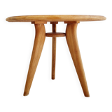 Table basse tripode plateau rond rose