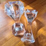 Pair of crystal candlesticks by Villeroy & Boch – 1970s – Perfect condition