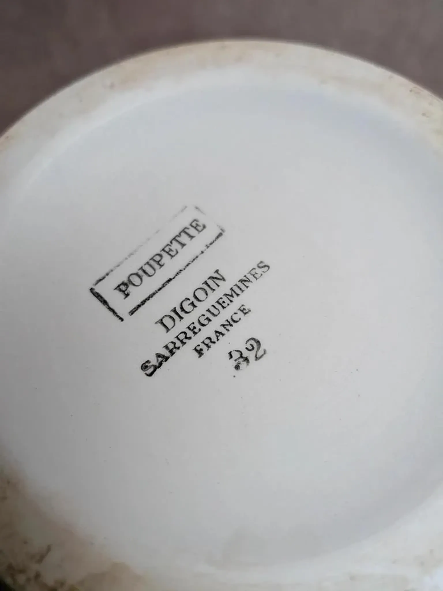 Antique ironstone soup tureen Digoin Sarreguemines – Poupette model – Vintage