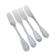 Set of 4 decorative forks with a rim