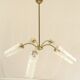 Transparent glass chandelier conical shape painted metal stucture