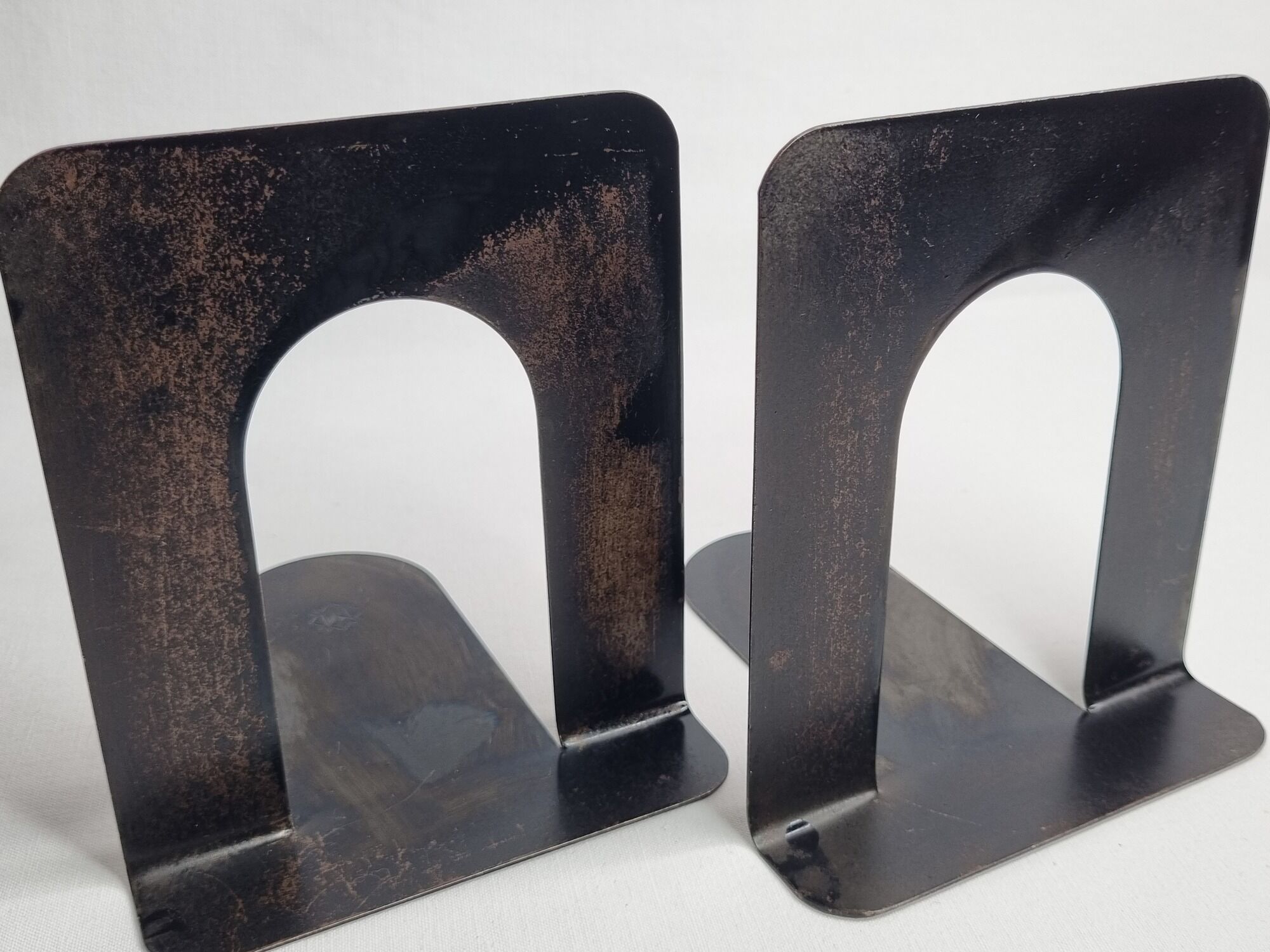 Pair of industrial book greenhouse in black lacquered steel