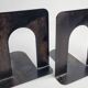 Pair of industrial book greenhouse in black lacquered steel