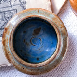 Enamelled pottery box