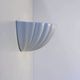 Pair of vintage seashell wall sconces, matte white, France 1970