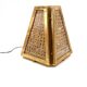 Ensemble de 2 lampes régence hollywoodiennes en laiton et paille viennoise, Italie 60's / 70's