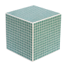 Blue cube celadon side table 33x33 cm
