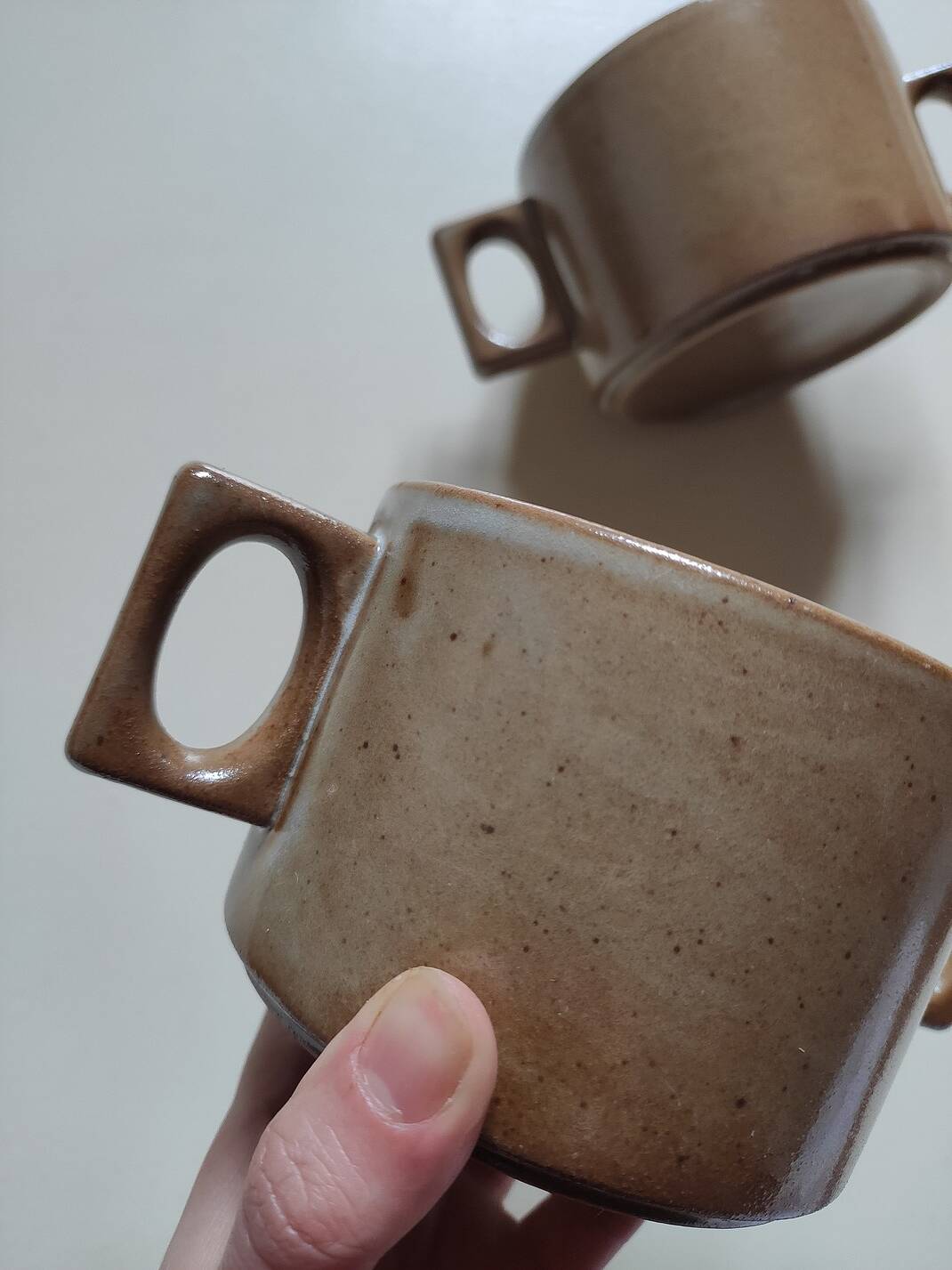 Brenne grand feu stoneware mug/bowl duo