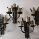 4 wrought iron sconces