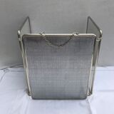 Former mirror triptych barbier contour metal chromé - vintage chain 24x30cm