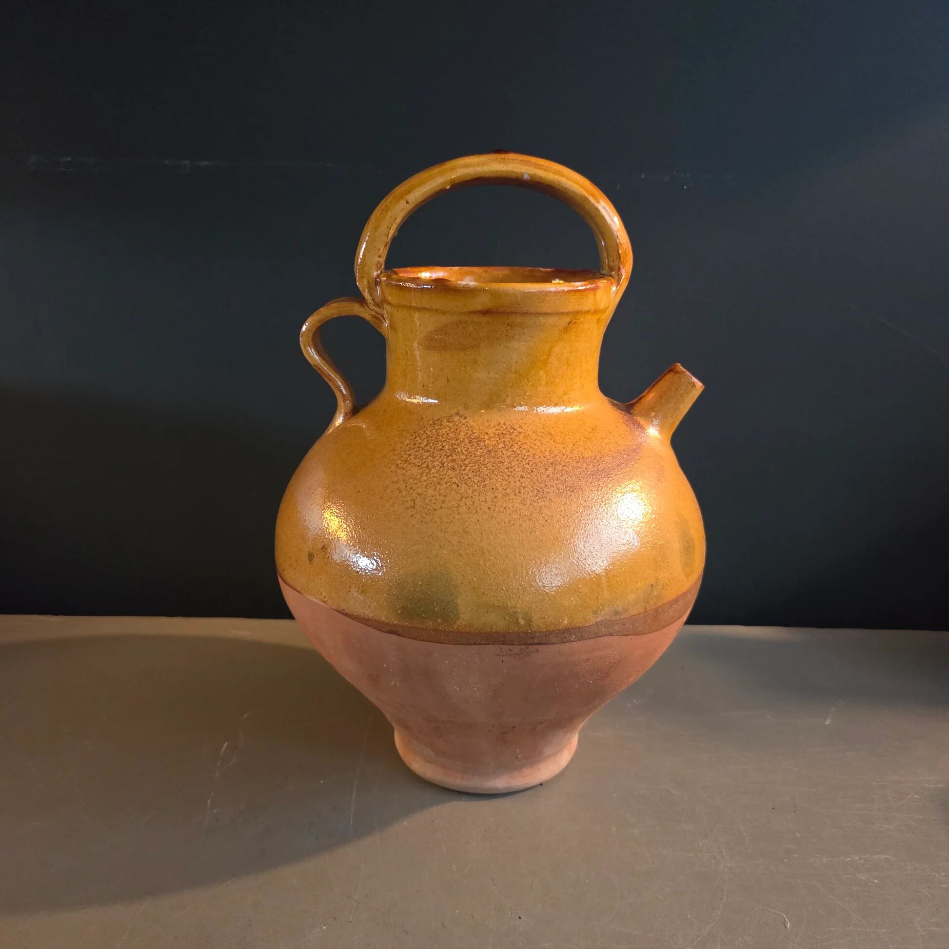 Ancient jar in glazed terracotta