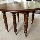 Old walnut round table