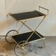Brass and glass service trolley