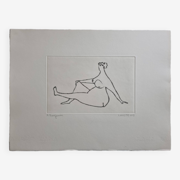 Instinctive Harmony, Aquatint on Lana Paper by Claude L'Hoste, 28 x 38 cm