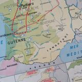 Old historical MDI map: The 100 Years War.