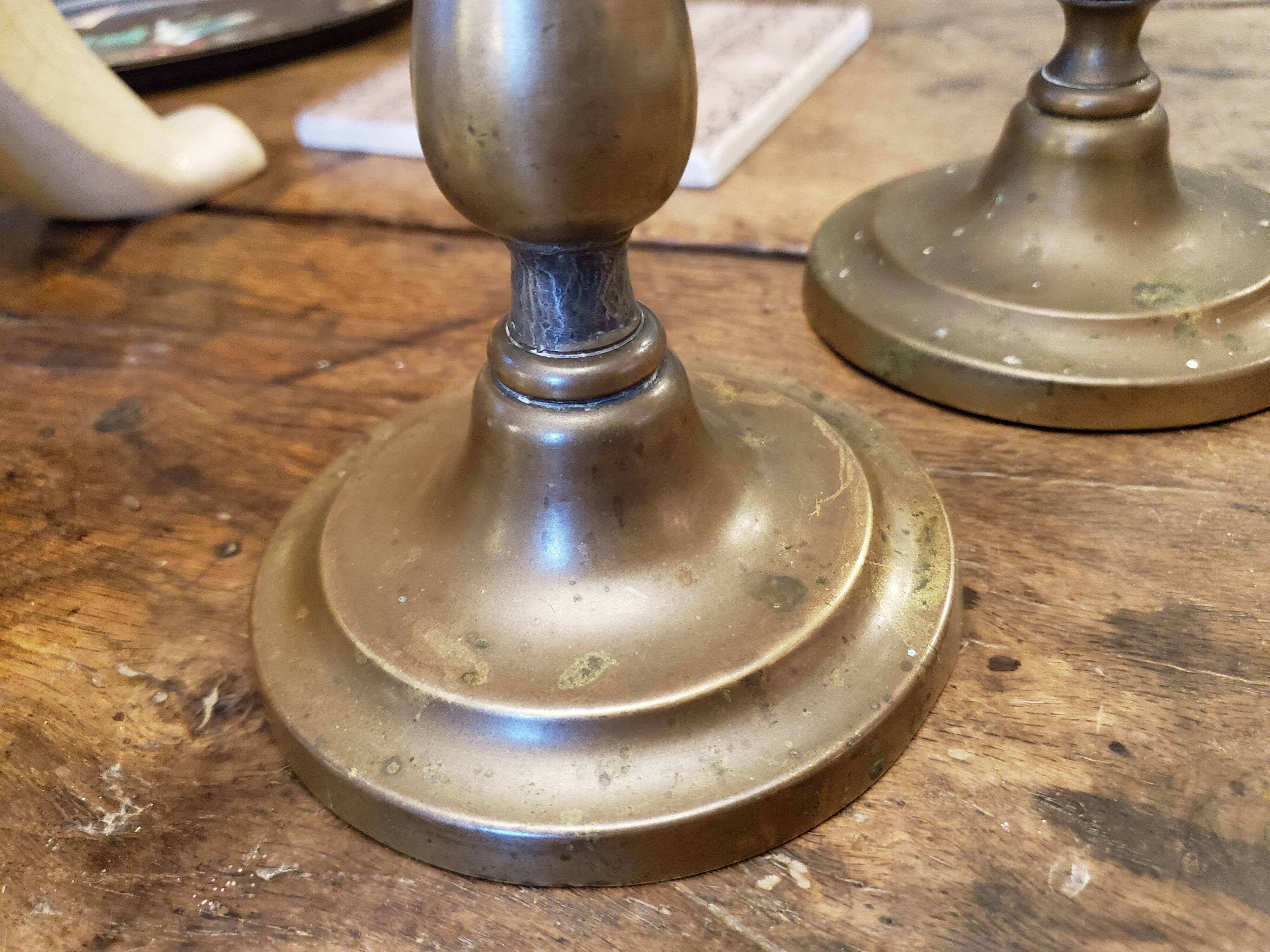 2 brass candle holders