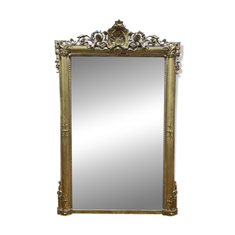 Miroir en bois et stuc doré époque Louis Philippe